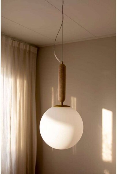 Globen Lighting Lampada a sospensione Torrano, dimmerabile, Crema / Ambra, Soggiorno / Sala da pranzo, Pietra, Design, Lampada a sospensione