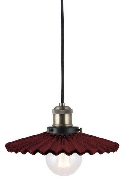 Globen Lighting Lampada a sospensione COBBLER, dimmerabile, Rosso, Soggiorno / Sala da pranzo, Vetro, Vintage, Lampada a sospensione