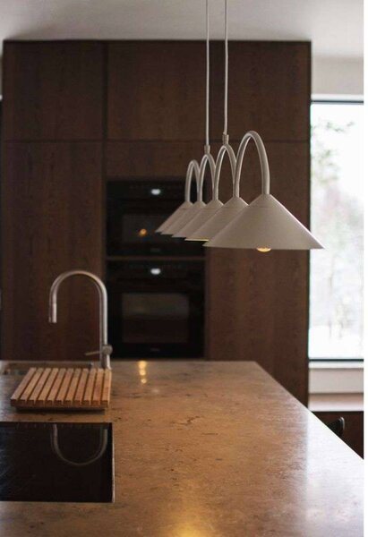 Globen Lighting Lampada a sospensione CURVE 5, dimmerabile, Crema / Ambra, Soggiorno / Sala da pranzo, Metallo, Vintage, Lampada a sospensione