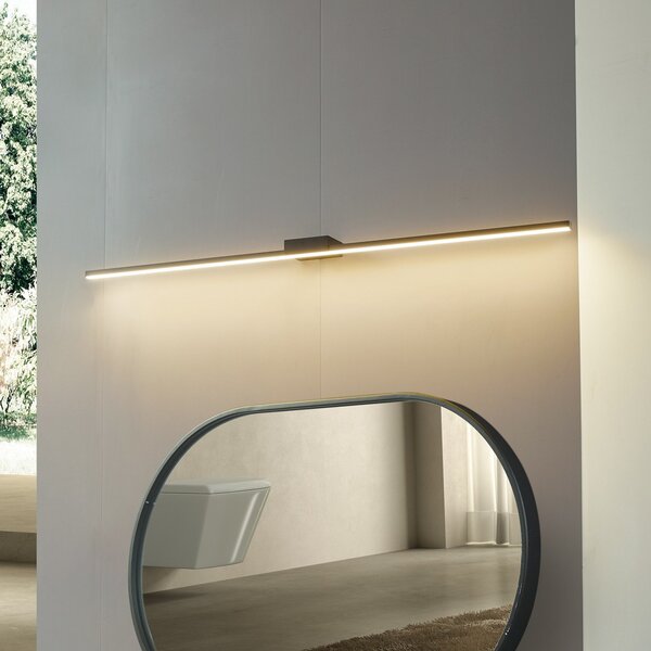 Applique da parete Lucande, Kivana, Nero, Bagno, Alluminio, Moderno