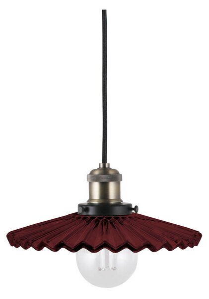 Globen Lighting Lampada a sospensione COBBLER, dimmerabile, Rosso, Soggiorno / Sala da pranzo, Vetro, Vintage, Lampada a sospensione