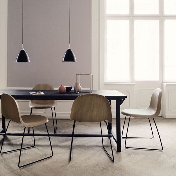 Lampada a sospensione GUBI, Bestlite, dimmerabile, Nero, Soggiorno, Metallo, Design