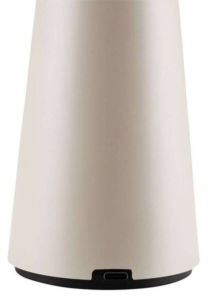Globen Lighting Lampada da tavolo a batteria Cannes, beige, 26 cm IP44 dimmerabile, Crema / Ambra, Soggiorno / Sala da pranzo, Plastica, Scandinavo