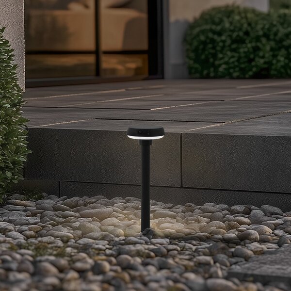 Lampade da esterno Lindby, Brinca, Nero, Terrazza, Plastica, Moderno