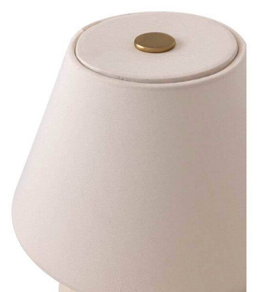 Globen Lighting Lampada da tavolo IRIS, dimmerabile, Crema / Ambra, Soggiorno / Sala da pranzo, Tessuto / Stoffa / Seta, Vintage, Lampada da tavolo