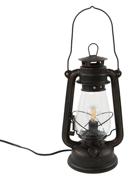 Lampade da tavolo Lindby, Raisa, Marrone / Ruggine, Soggiorno, Metallo, Antico