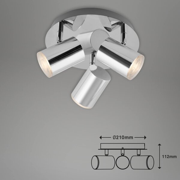 Briloner 2731-038 - Faretto CUP 3xGU10/5W/230V cromato lucido