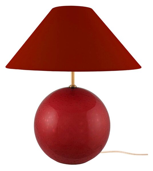 Globen Lighting Lampada da tavolo IRIS, Rosso, Soggiorno / Sala da pranzo, Tessuto / Stoffa / Seta, Vintage, Lampada da tavolo