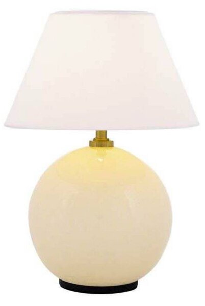 Globen Lighting Lampada da tavolo IRIS, dimmerabile, Crema / Ambra, Soggiorno / Sala da pranzo, Tessuto / Stoffa / Seta, Vintage, Lampada da tavolo