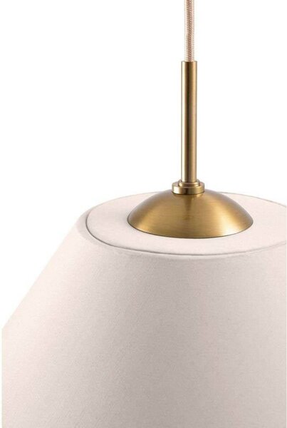Globen Lighting Lampada a sospensione IRIS, dimmerabile, Crema / Ambra, Soggiorno / Sala da pranzo, Tessuto / Stoffa / Seta, Vintage, Lampada a sospensione