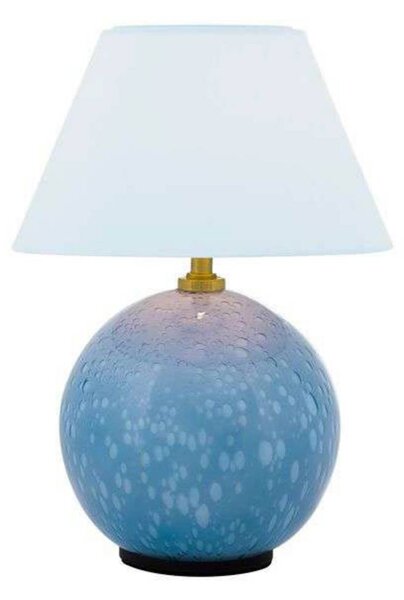 Globen Lighting Lampada da tavolo IRIS, dimmerabile, Blu, Soggiorno / Sala da pranzo, Tessuto / Stoffa / Seta, Vintage, Lampada da tavolo
