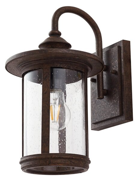 Lampade da esterno Lindby, Zayn, dimmerabile, Marrone / Ruggine, Terrazza, Alluminio, Antico