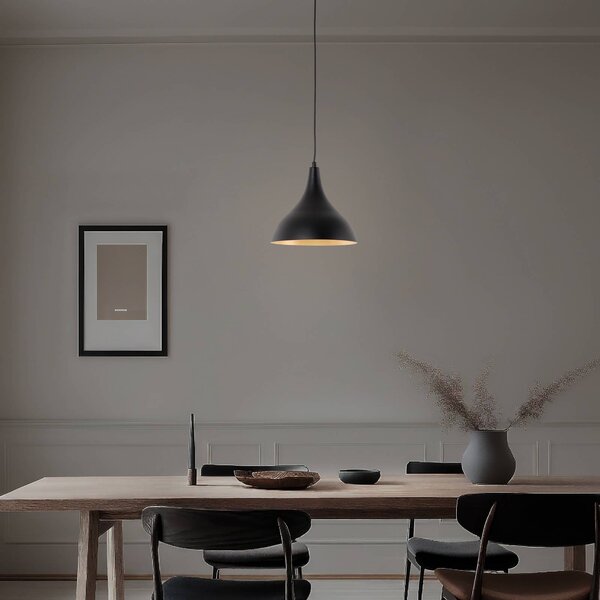 Lampada a sospensione Berceste Opviq, dimmerabile, Nero, Soggiorno / Sala da pranzo, Metallo, Lampada a sospensione