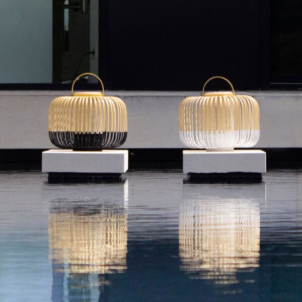Lampade da esterno Forestier, Take A Way S, dimmerabile, Bianco, Terrazza, Bambù, Design
