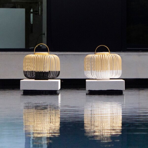 Lampade da esterno Forestier, Take A Way S, dimmerabile, Nero, Terrazza, Bambù, Design