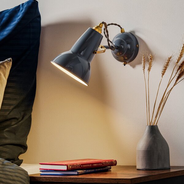 Applique da parete Anglepoise, Original 1227 Brass, dimmerabile, Grigio, Soggiorno, Metallo, Industriale