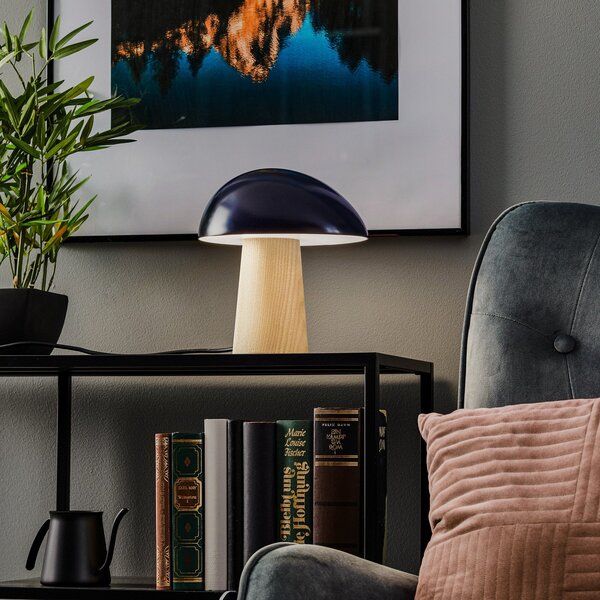 Lampade da tavolo FRITZ HANSEN, Night Owl, Blu, Soggiorno, Legno, Design