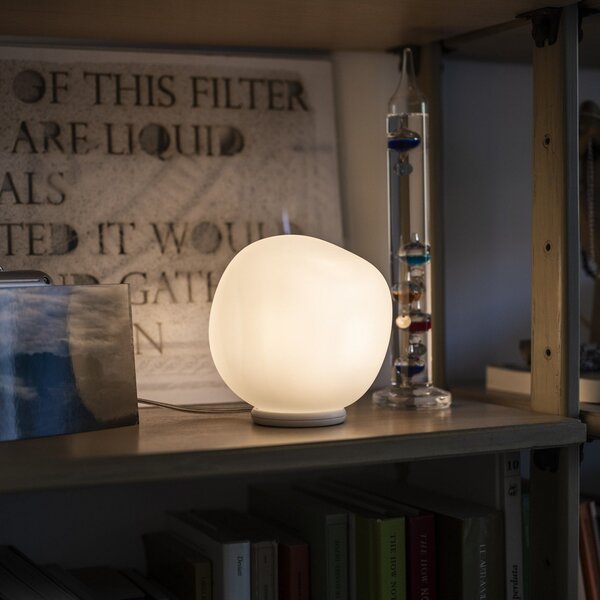 Lampade da tavolo Foscarini, Hoba Piccola, Bianco, Soggiorno, Vetro, Design