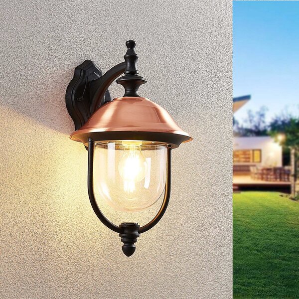 Lampade da esterno Lindby, Clint, dimmerabile, Rame, Balcone, Alluminio, Vintage