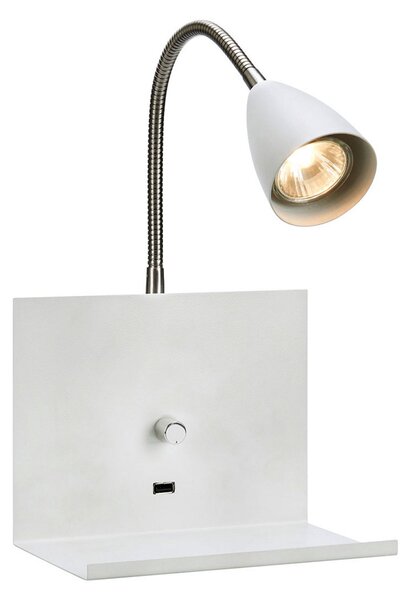 Applique da parete Markslöjd, Logi, dimmerabile, Bianco, Camera da letto, Metallo, Moderno