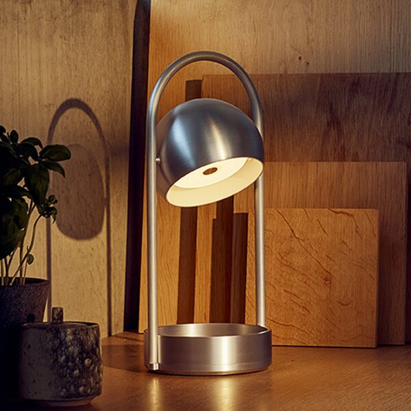 Lampade da tavolo FRANDSEN, Ball Portable, dimmerabile, Metallizzato, Soggiorno, Metallo