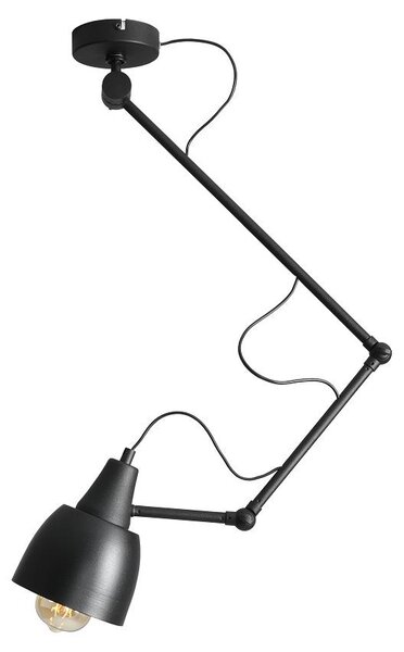 Applique ARROW nera 1xE27x60W in metallo, dimensioni: 94x13,5x70 cm, IP20, Aldex