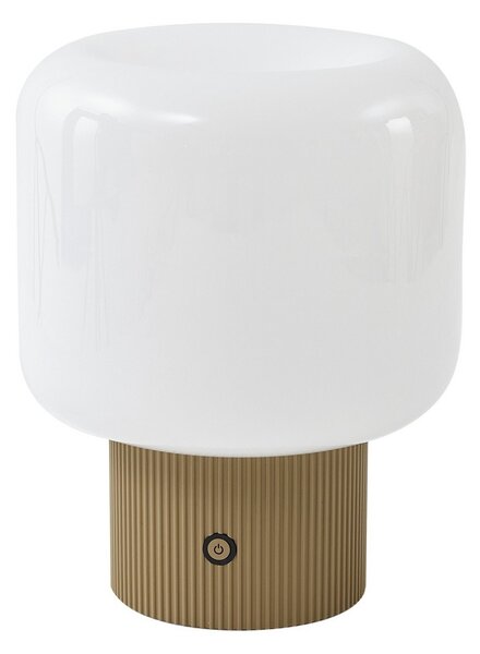 Lampade da tavolo Lucande, Katrin Palme, dimmerabile, Beige, Soggiorno, Vetro, Moderno