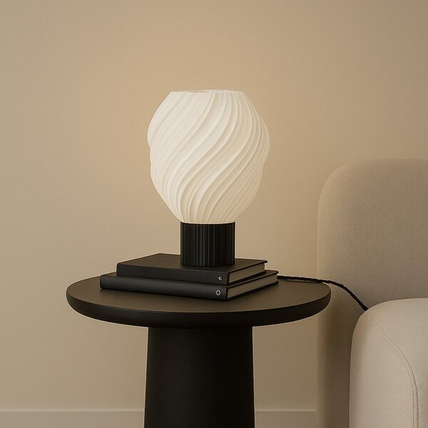 Lampade da tavolo Lindby, Nuvia, Bianco, Soggiorno, Plastica, Moderno