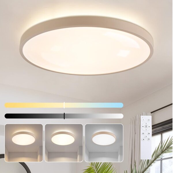 Brilagi - Lampada dimmerabile GLASS POOL DOUBLE LED/80W/230V 60 cm beige + telecomando