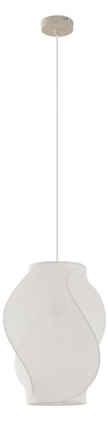 Lampada a sospensione Lucande, Tovina, dimmerabile, Bianco, Sala da pranzo, Tessuto / Tessile, Scandinavo