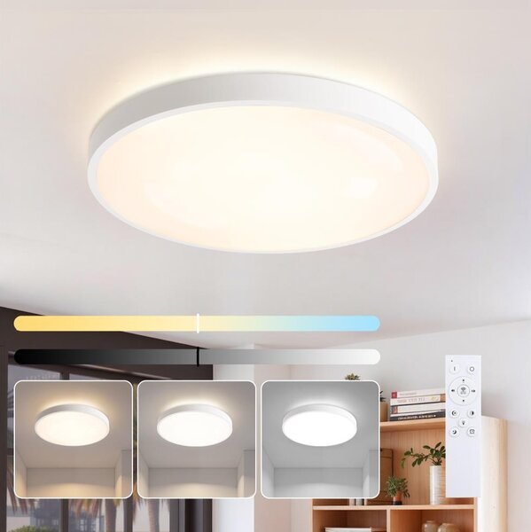 Brilagi - Lampada LED dimmerabile GLASS POOL DOUBLE LED/60W/230V 50 cm bianca + telecomando