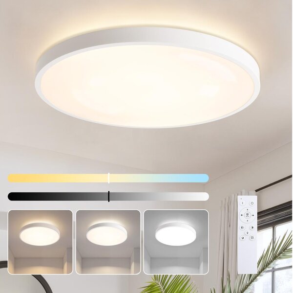 Brilagi - Lampada a LED dimmerabile GLASS POOL DOUBLE LED/80W/230V 60 cm bianca + telecomando