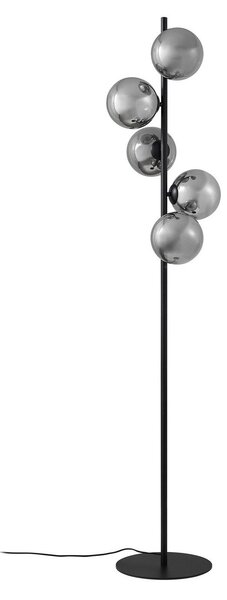 Lampada da terra Lindby, Orbelia, Nero, Soggiorno, Vetro, Moderno