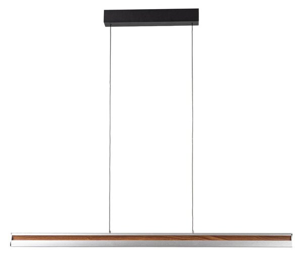 Lampada a sospensione Lucande, Lutana, dimmerabile, Legno, Sala da pranzo, Metallo, Moderno