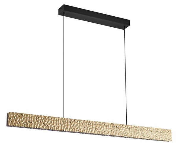 Lampada a sospensione Lucande, Nivara, Dorato / Ottone, Soggiorno, Metallo, Moderno