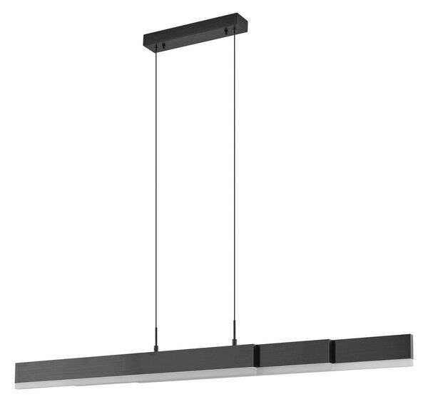 Lampada a sospensione Lucande, Torven, dimmerabile, Nero, Soggiorno, Metallo, Moderno