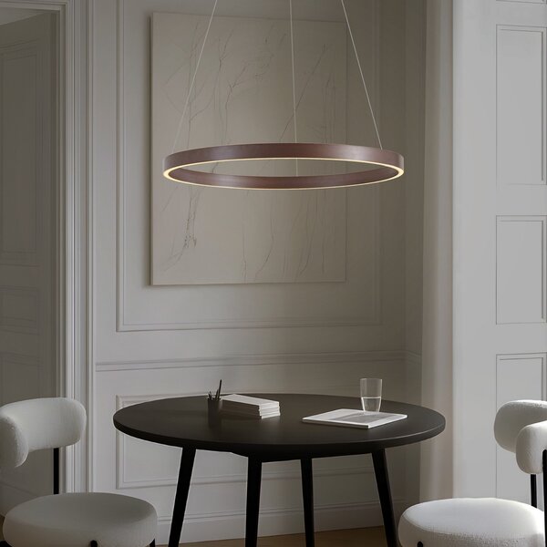 Lampada a sospensione Lucande, Yonam, dimmerabile, Marrone / Ruggine, Sala da pranzo, Metallo, Moderno