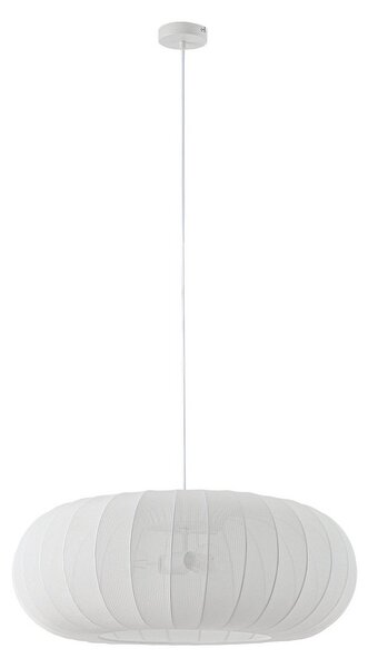 Lampada a sospensione Lindby, Helin, dimmerabile, Bianco, Soggiorno, Tessuto / Tessile, Scandinavo