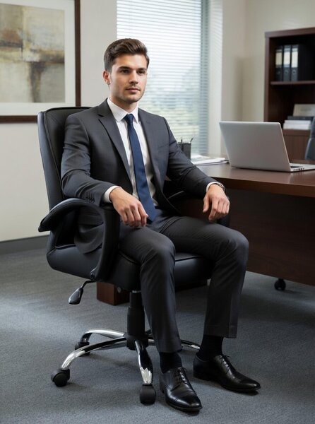 Sedia da ufficio confortevole, ideale per lunghe giornate di lavoro