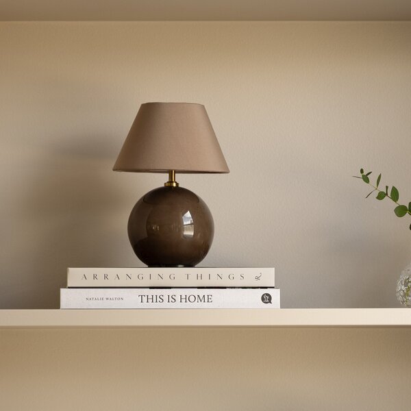 Lampade da tavolo Globen Lighting, IRIS, dimmerabile, Marrone / Ruggine, Soggiorno, Tessuto / Tessile, Design