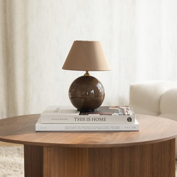 Lampade da tavolo Globen Lighting, IRIS, dimmerabile, Marrone / Ruggine, Soggiorno, Tessuto / Tessile, Design