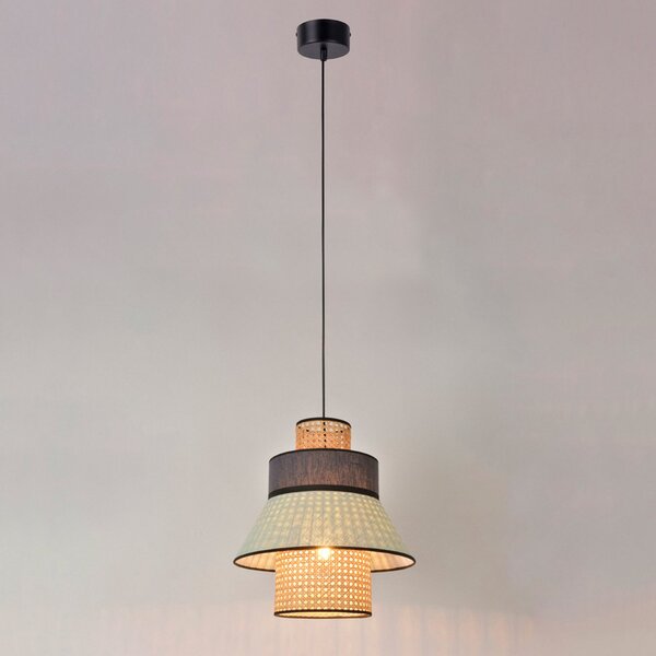 Lampada a sospensione MARKET SET, Singapour XML, dimmerabile, Verde, Soggiorno, Tessuto / Tessile, Design
