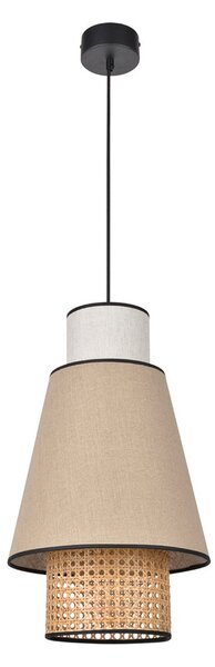 Lampada a sospensione MARKET SET, Singapour S, dimmerabile, Beige, Soggiorno, Tessuto / Tessile, Design