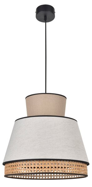 Lampada a sospensione MARKET SET, Singapour M, dimmerabile, Beige, Soggiorno, Tessuto / Tessile, Design