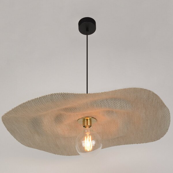 Lampada a sospensione MARKET SET, Rivage L, dimmerabile, Beige, Soggiorno, Tessuto / Tessile, Design