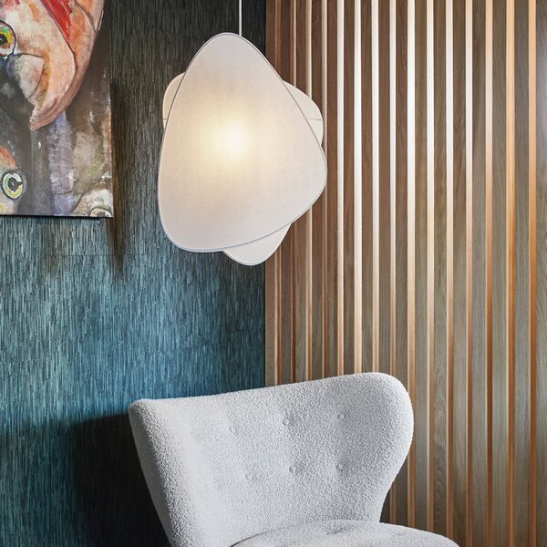 Lampada a sospensione MARKET SET, Screen, dimmerabile, Bianco, Soggiorno, Carta / Cartone, Design