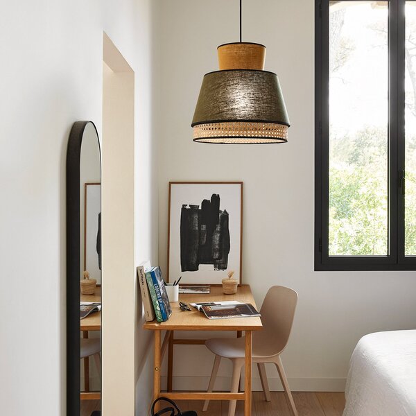 Lampada a sospensione MARKET SET, Singapour M, dimmerabile, Verde, Soggiorno, Tessuto / Tessile, Design