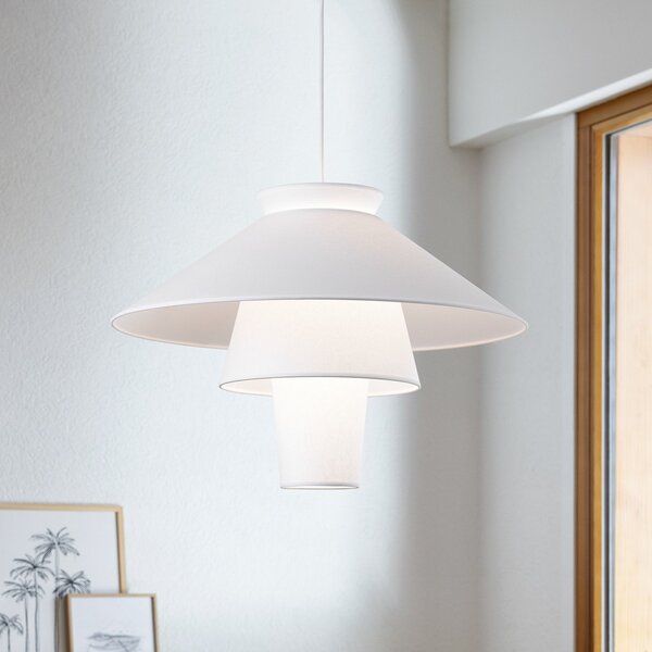 Lampada a sospensione MARKET SET, Ruche, dimmerabile, Bianco, Soggiorno, Carta / Cartone, Design