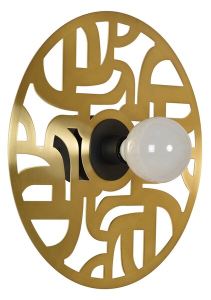 Applique da parete MARKET SET, Labyrinthe, dimmerabile, Dorato / Ottone, Soggiorno, Metallo, Design