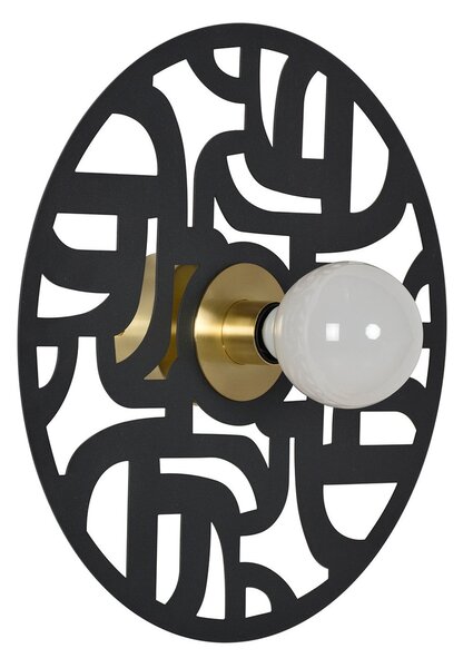 Applique da parete MARKET SET, Labyrinthe, dimmerabile, Nero, Soggiorno, Metallo, Design